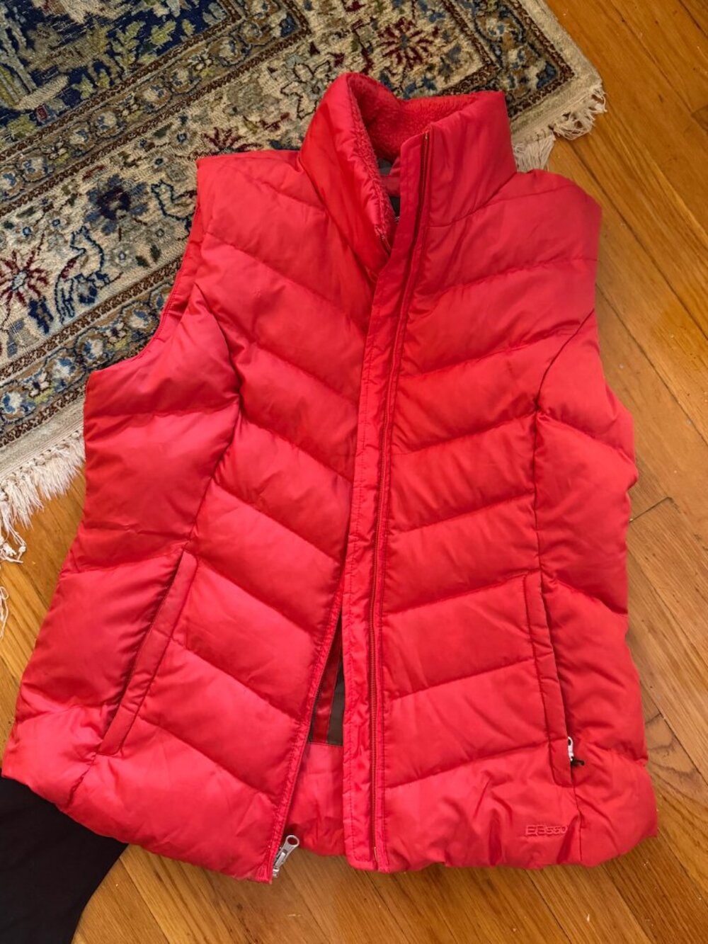 EDDIE BAUER Women's Goose Down Quilted Vest EB550 in Red size M